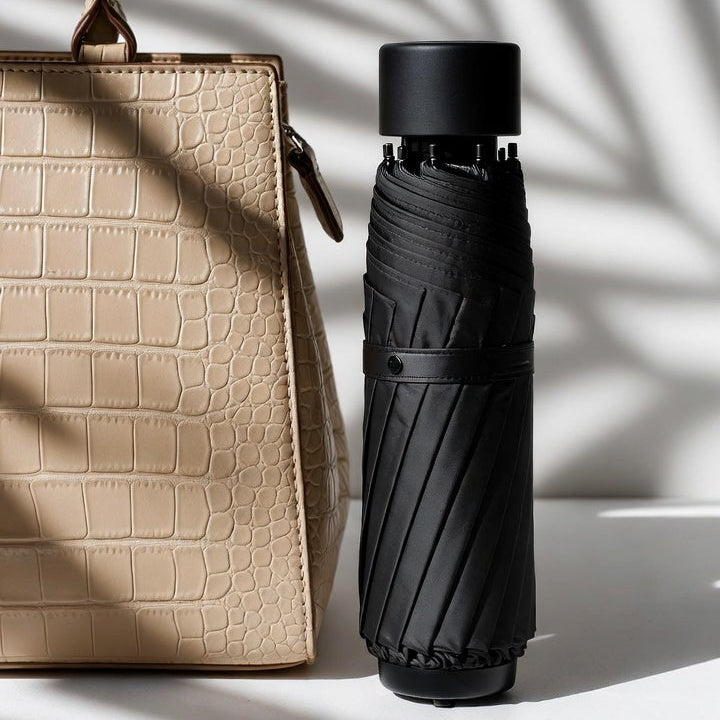 A lightweight black umbrella for summer