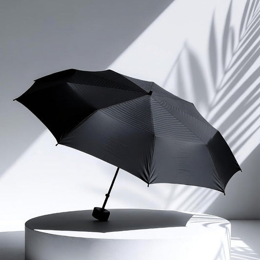 A lightweight black umbrella for summer